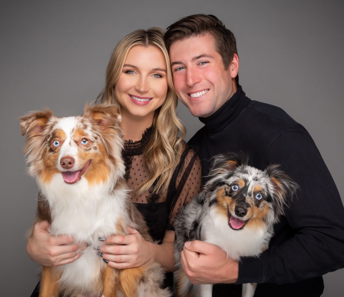Photo of a family with two dogs in Broward County