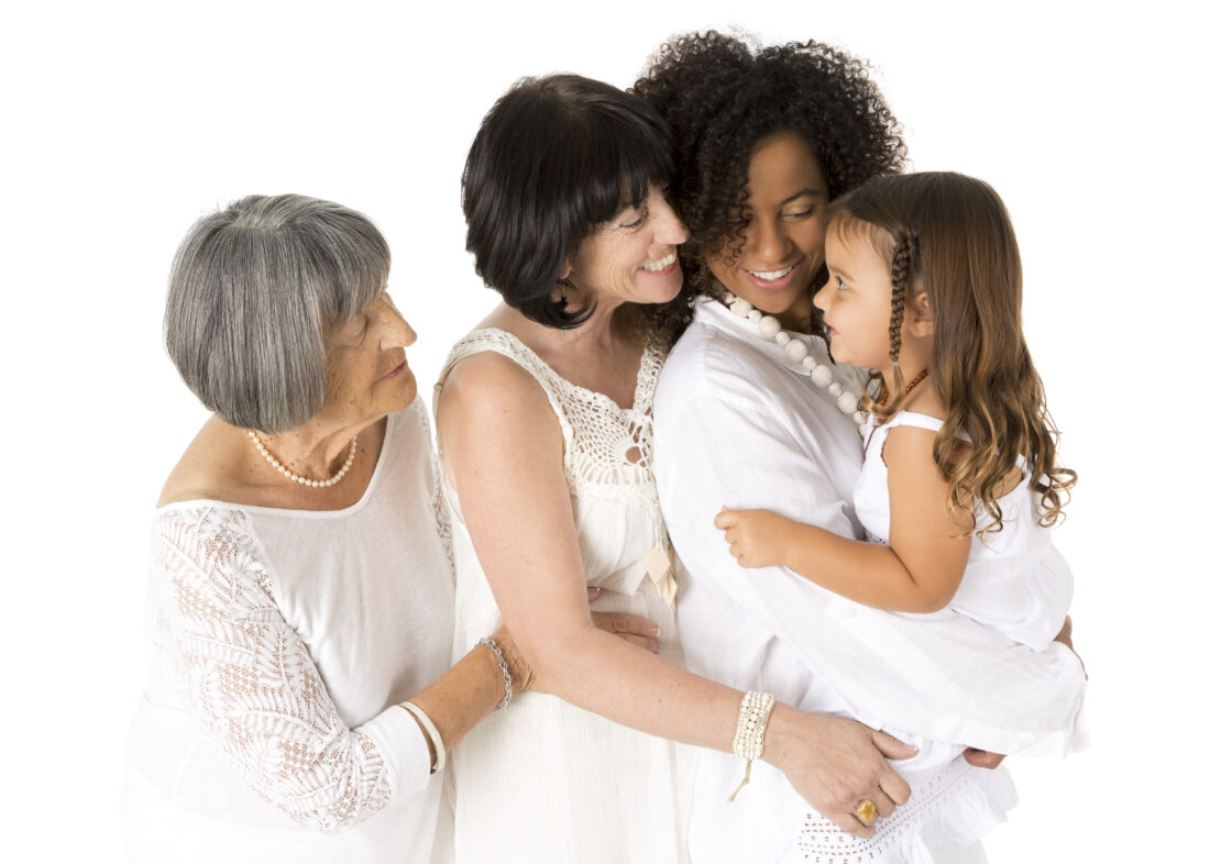 Portrait of several generations of women in a family in South Florida